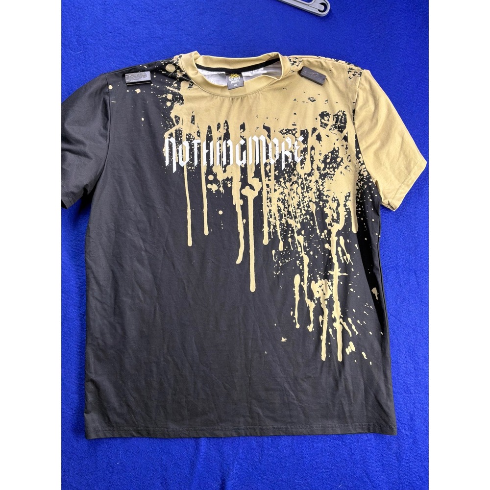 Rock Mens Nothing More Band T-Shirt 2XL Black Gold Splatter Graphic Tee